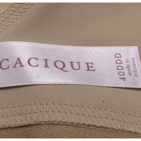 Cacique Seamless No Wire Bra Size 40DDD Unlined Full Coverage Tan Beige Soft - Picture 9 of 10